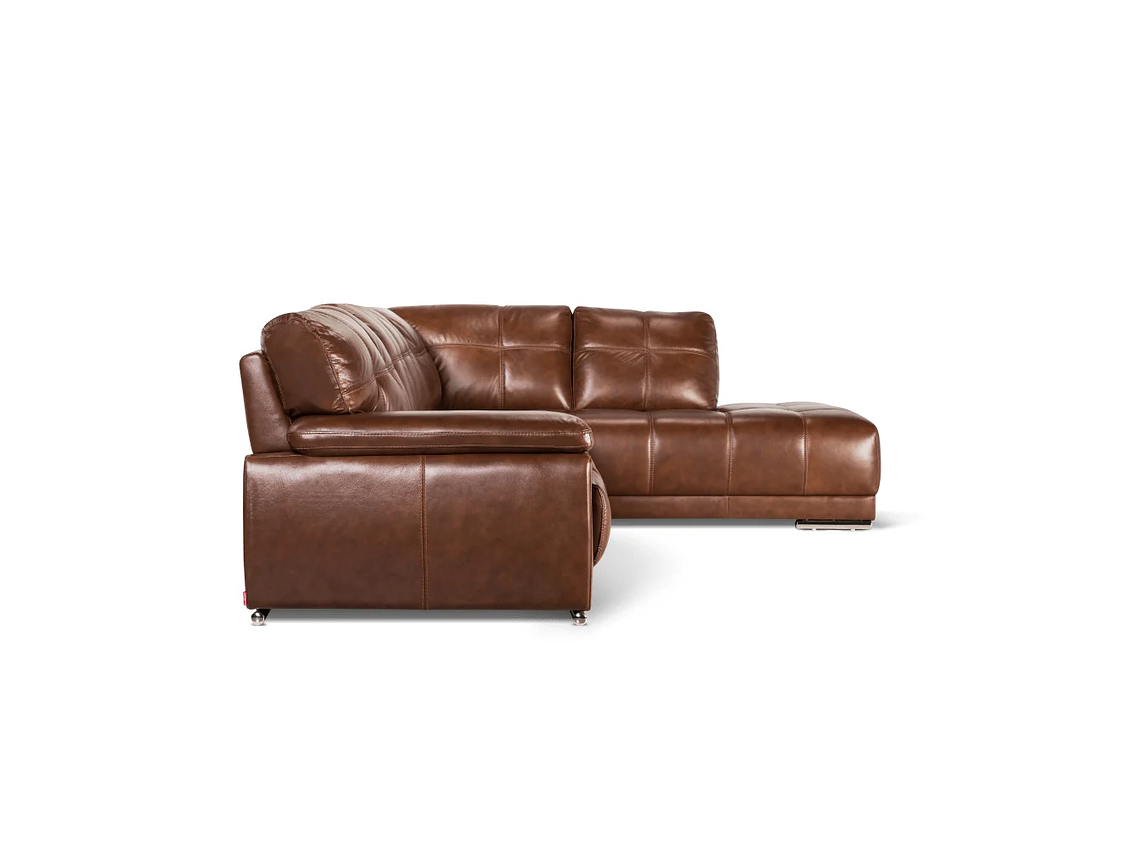 SOFÁ SECCIONAL ROSEN 6974 DERECHO CUERO CARAMELO 4