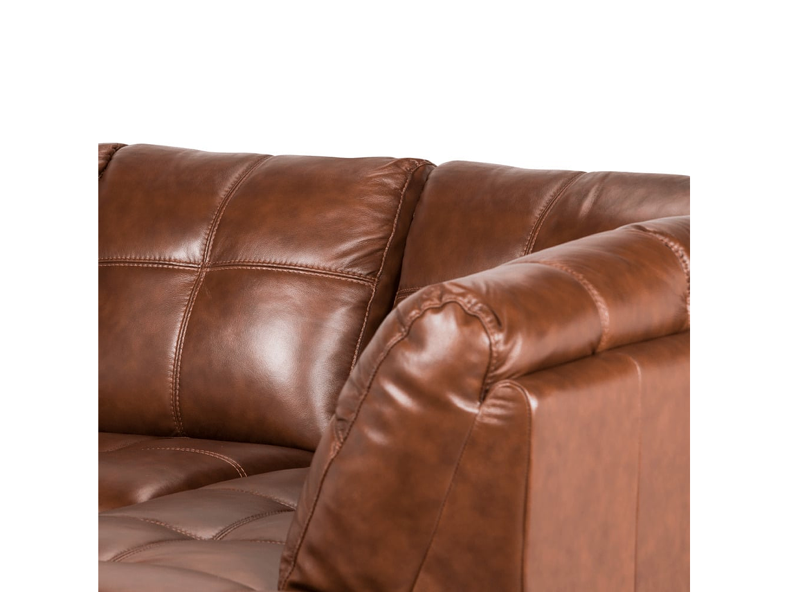 SOFÁ SECCIONAL ROSEN 6974 DERECHO CUERO CARAMELO 5