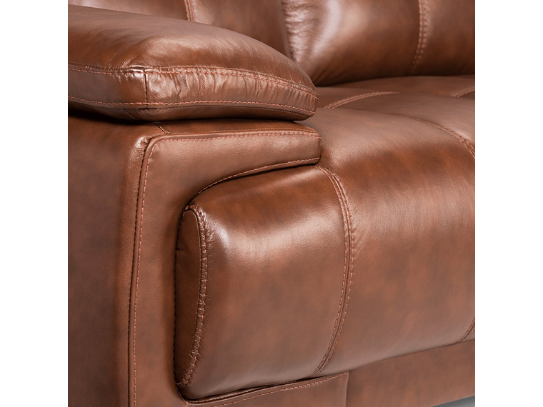 SOFÁ SECCIONAL ROSEN 6974 DERECHO CUERO CARAMELO 7