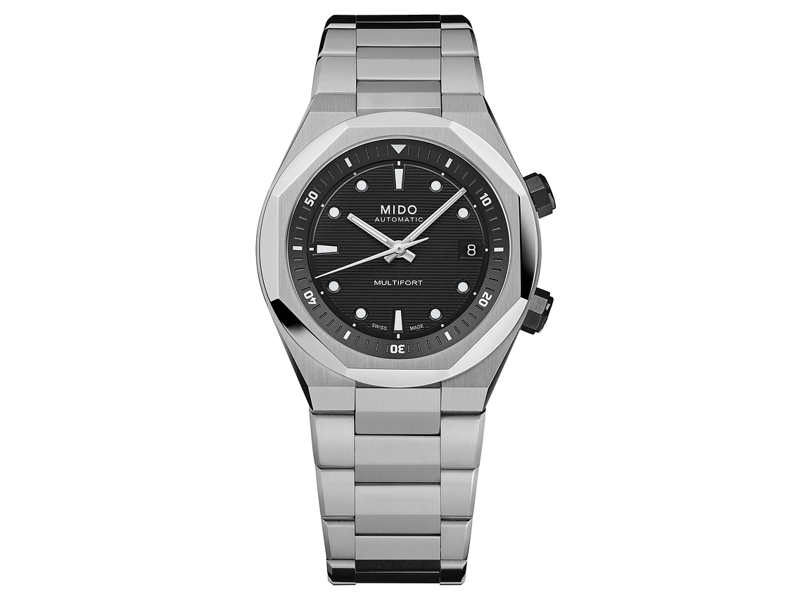 RELOJ MIDO MULTIFORT 8 TWO CROWNS ACERO 1