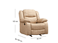 BERGERE RECLINABLE Y MECEDORA BEIGE SMOKE - Miniatura 5