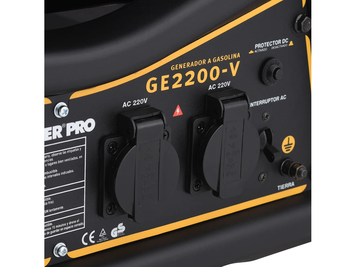 GENERADOR MONOFÁSICO POWER PRO GE2200V 2.2 KVA GASOLINA 6