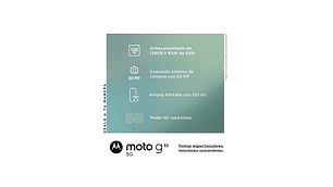 CELULAR MOTOROLA MOTO G53 128 GB 4 GB RAM PLATA