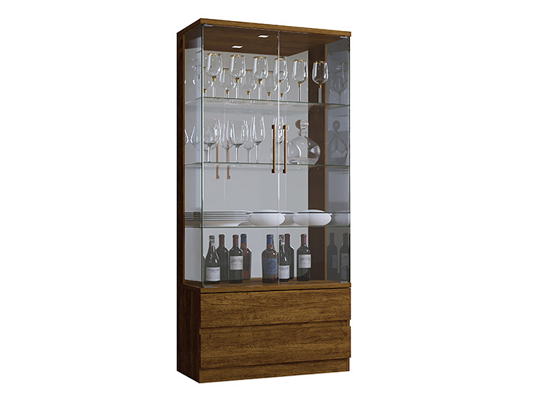 VITRINA DI PORETTI DESIGN DIAMANTE 2 PUERTAS 2 CAJONES 1