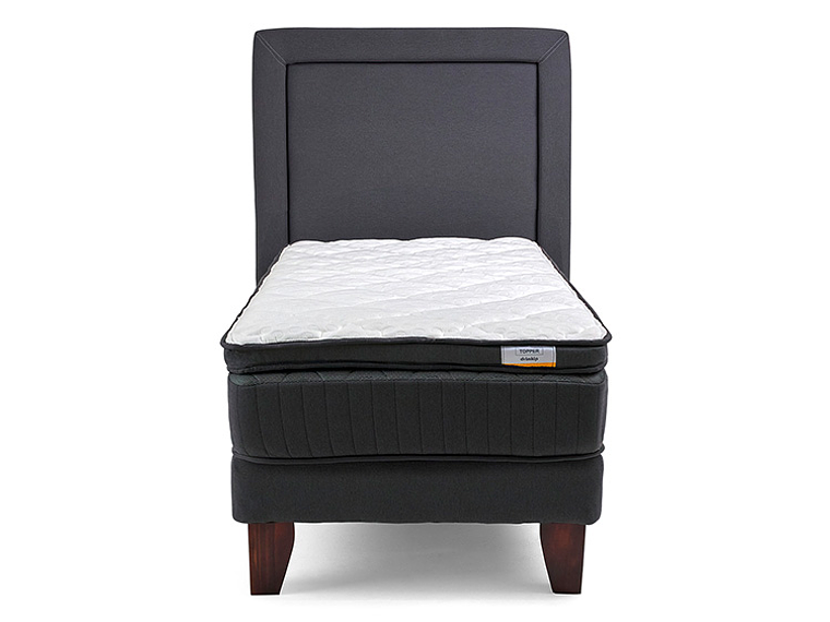 JUEGO DE DORMITORIO DRIMKIP CAMA EUROPEA HYBRIDA PLUS 1 PLAZA + RESPALDO 1