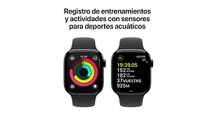 APPLE WATCH SERIE 10 42MM NEGRO ALUMINIO CORREA DEPORTIVA M/L