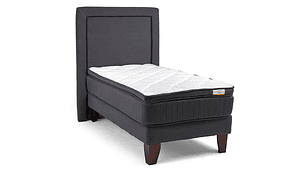 JUEGO DE DORMITORIO DRIMKIP CAMA EUROPEA HYBRIDA PLUS 1 PLAZA + RESPALDO