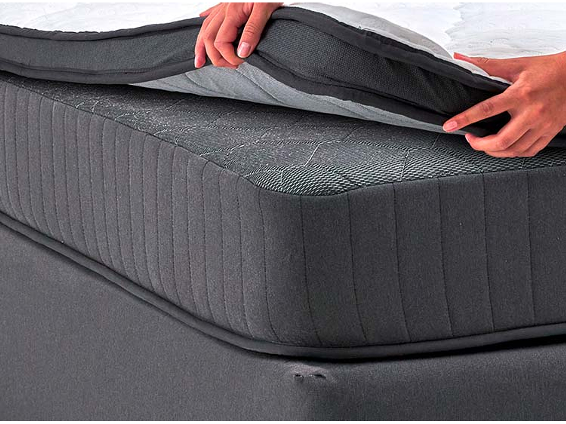 JUEGO DE DORMITORIO DRIMKIP CAMA EUROPEA HYBRIDA PLUS 1 PLAZA + RESPALDO 5