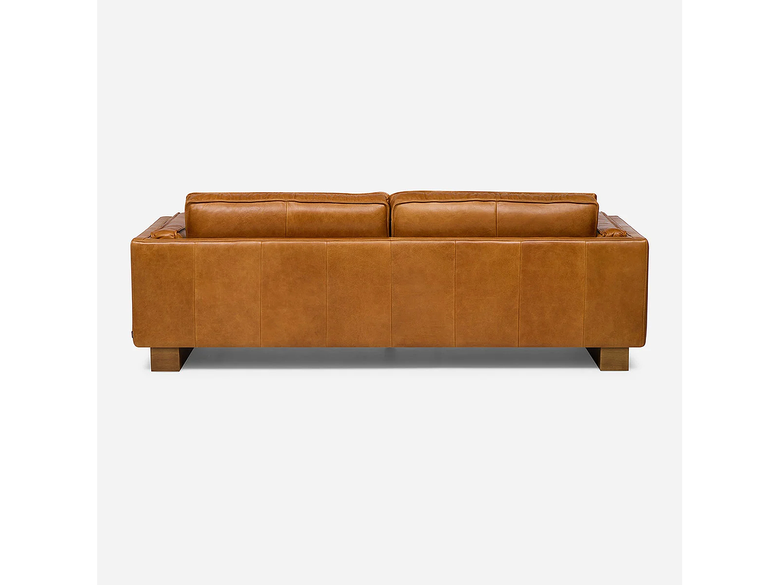 SOFÁ TURIN 3,5 CUERPOS CUERO CARAMELO 2