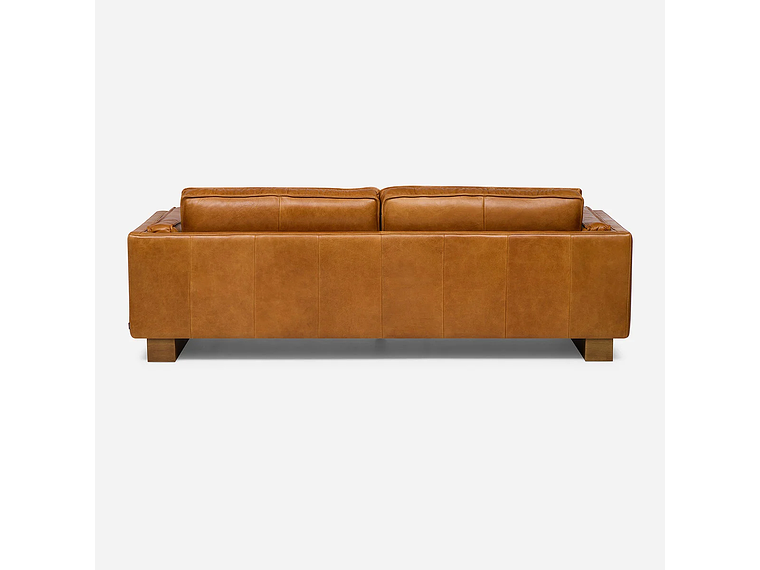 SOFÁ TURIN 3,5 CUERPOS CUERO CARAMELO 2