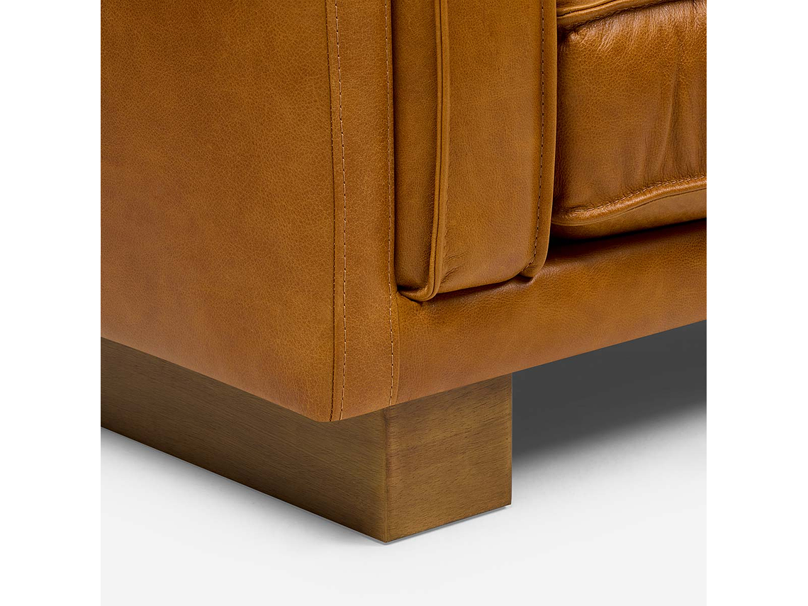 SOFÁ TURIN 3,5 CUERPOS CUERO CARAMELO 6