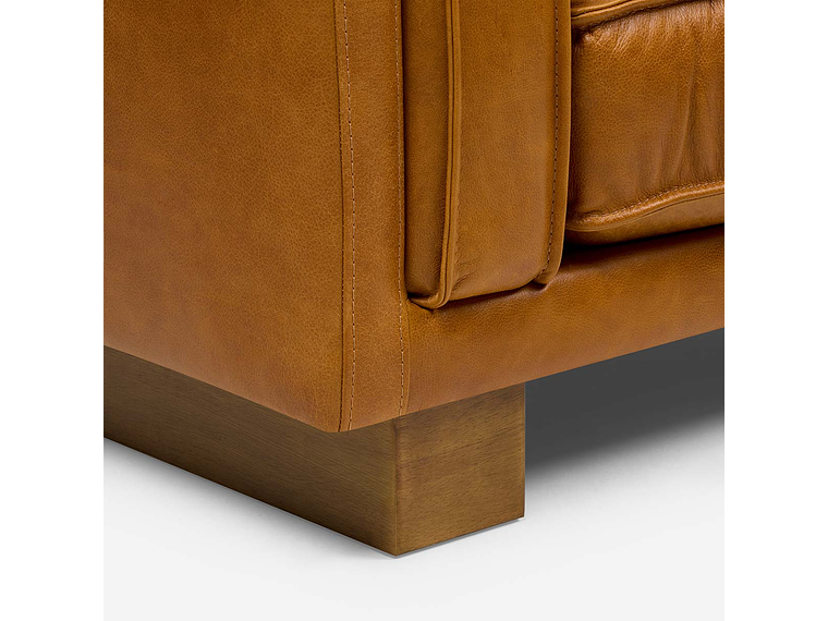SOFÁ TURIN 3,5 CUERPOS CUERO CARAMELO 6