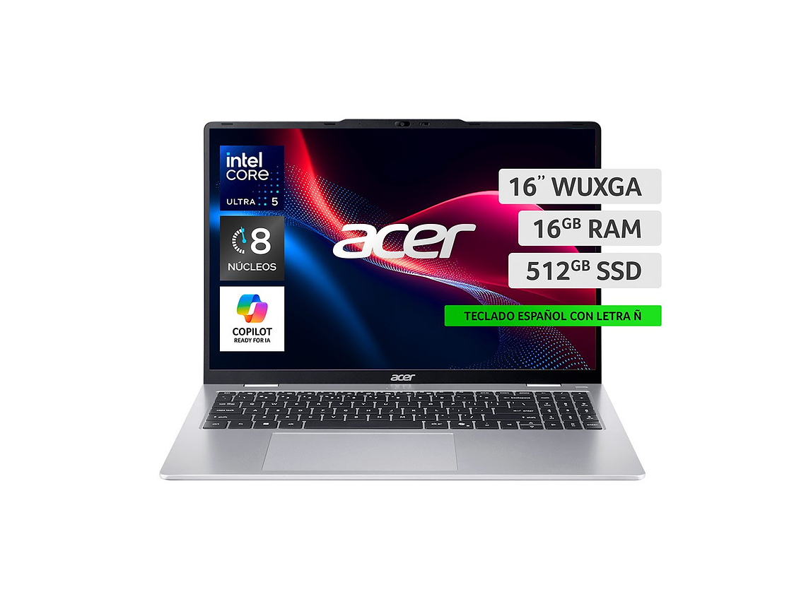NOTEBOOK ACER ASPIRE LITE AL16-53P-578Y-1 INTEL CORE ULTRA 5 16GB RAM 512GB SSD 16” 1