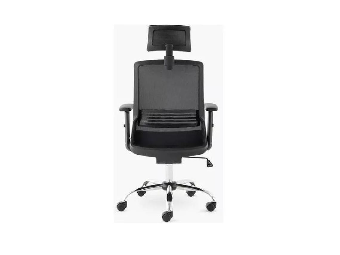 SILLA DE ESCRITORIO CUBA ALTA CON BRAZO REGULABLE Y CABECERO NEGRO 4