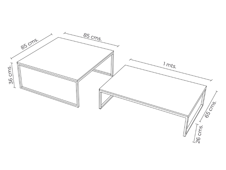 MESA DE CENTRO MEDULAR DUO WOOD 4