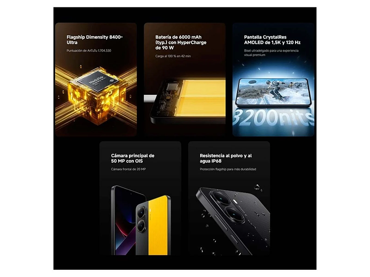 XIAOMI POCO X7 PRO 5G 12GB + 256GB NEGRO 6