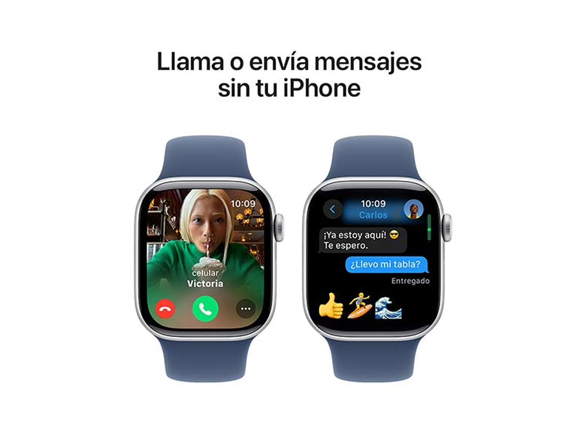 APPLE WATCH SERIE 10 42MM PLATA ALUMINIO CORREA DEPORTIVA M/L 8