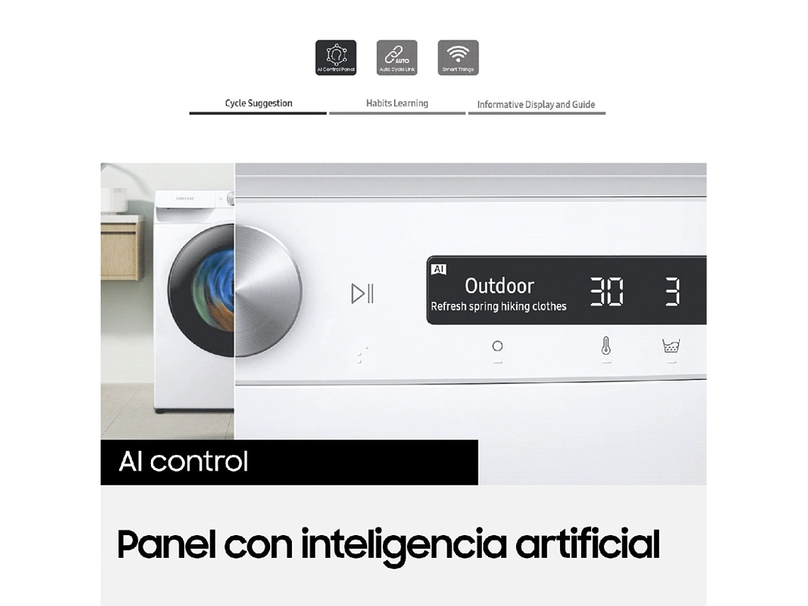 LAVADORA SECADORA SAMSUNG 12 KG 7 KG CARGA FRONTAL WD12T704DBH/ZS 3