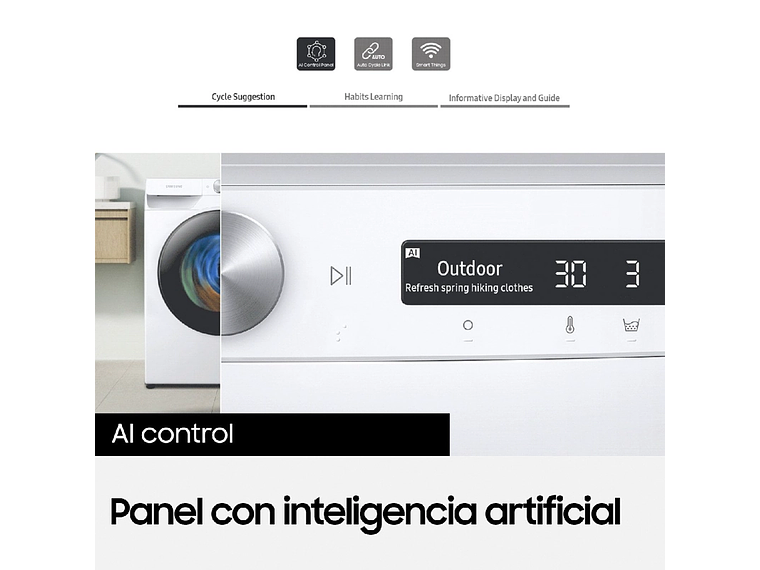 LAVADORA SECADORA SAMSUNG 12 KG 7 KG CARGA FRONTAL WD12T704DBH/ZS 3