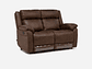 SOFÁ RECLINABLE ASCOTT 2 CUERPOS MANUAL CUERO PU CHOCOLATE - Miniatura 4