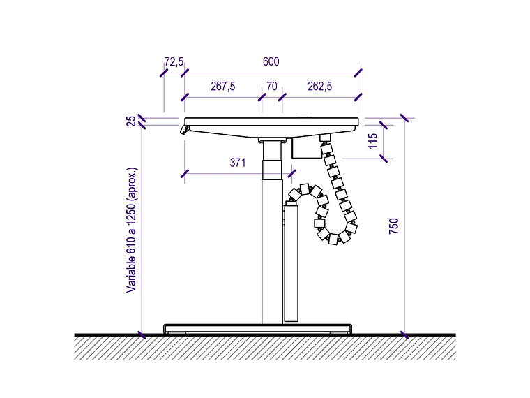 ESCRITORIO ELÉCTRICO STANDING DESK 130X60CM C7E 4