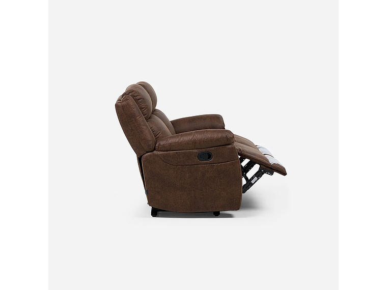 SOFÁ RECLINABLE ASCOTT 2 CUERPOS MANUAL CUERO PU CHOCOLATE 5