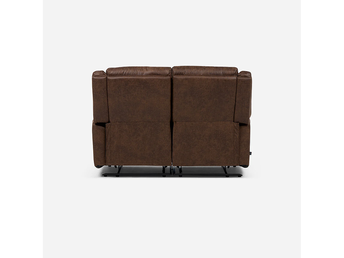 SOFÁ RECLINABLE ASCOTT 2 CUERPOS MANUAL CUERO PU CHOCOLATE 7