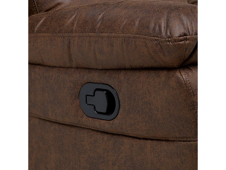 SOFÁ RECLINABLE ASCOTT 2 CUERPOS MANUAL CUERO PU CHOCOLATE 9