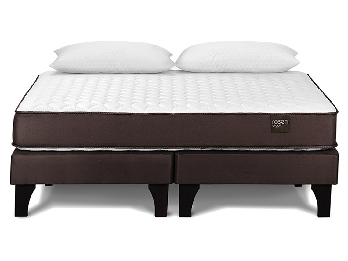 JUEGO DE DORMITORIO ROSEN CAMA EUROPEA ERGO T BD 2 PLAZAS + ALMOHADAS 1