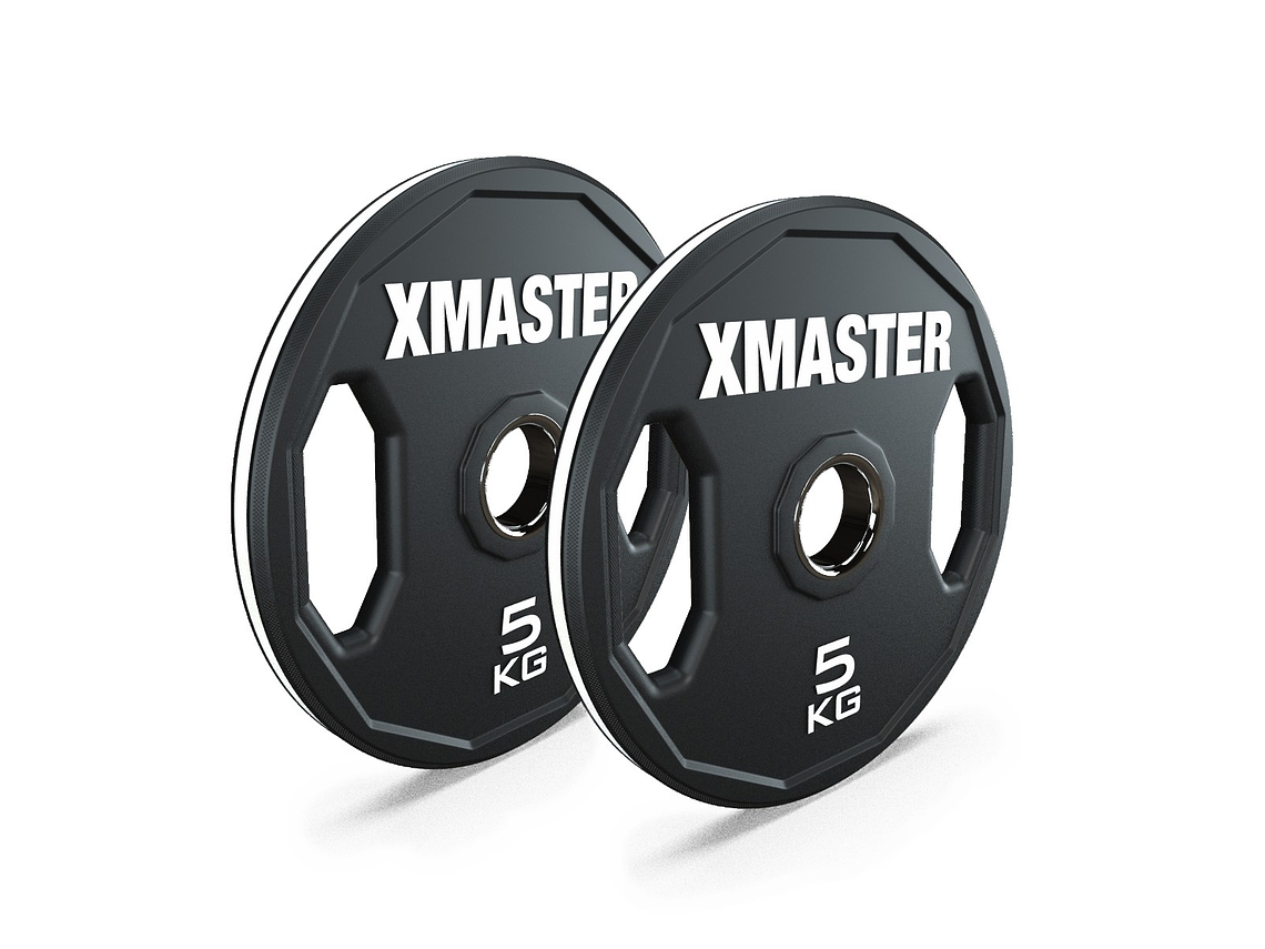 Par Discos Olímpicos Rubber Hand Grip 5kg | XMASTER 1