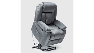 BERGER RECLINABLE ELÉCTRICO LIFT + MASAJE + CALENTADOR LIVORNO GRIS KM8822MDG