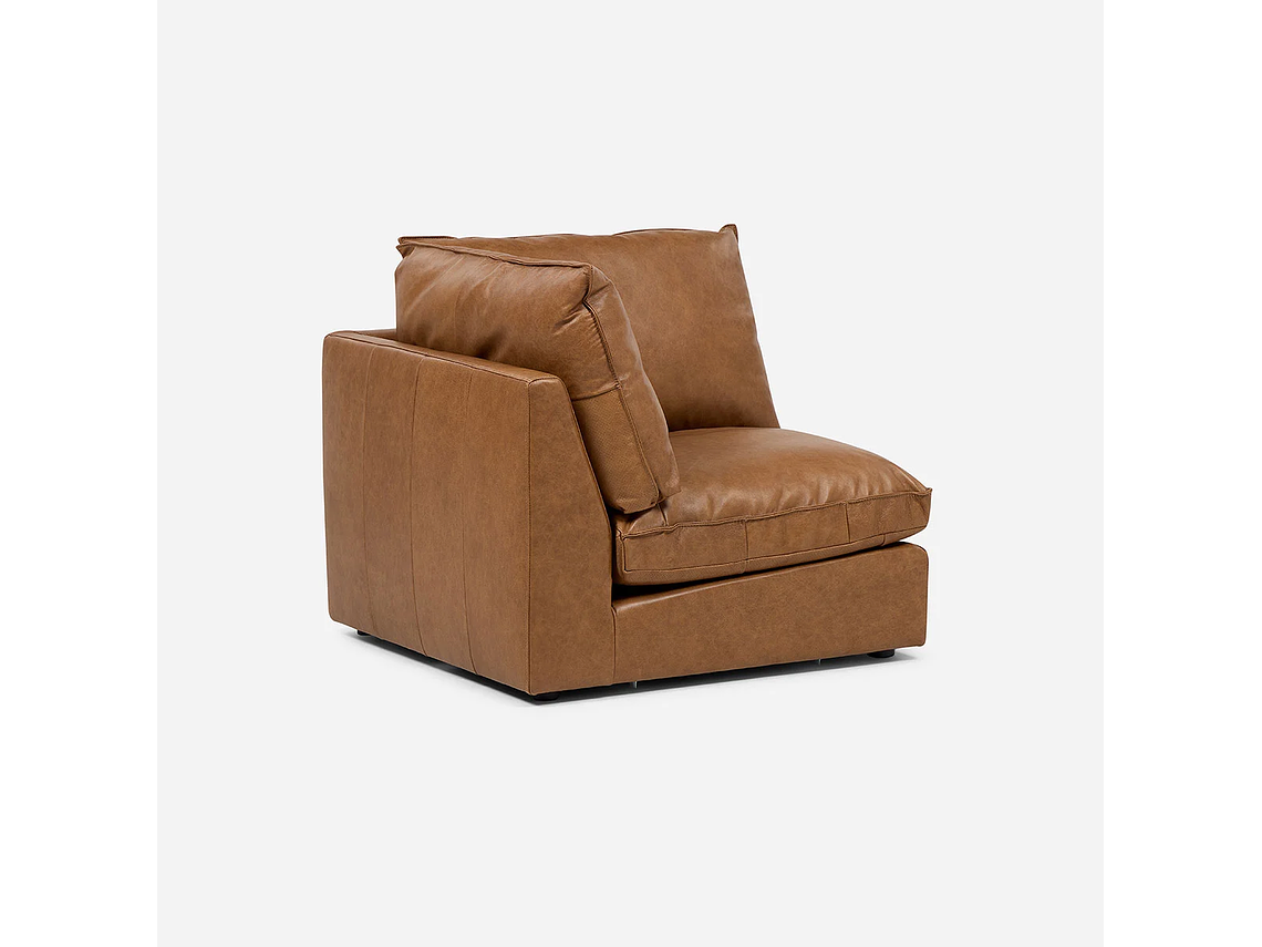 SOFÁ MODULAR SEATTLE 3 PIEZAS CUERO CAMEL 7