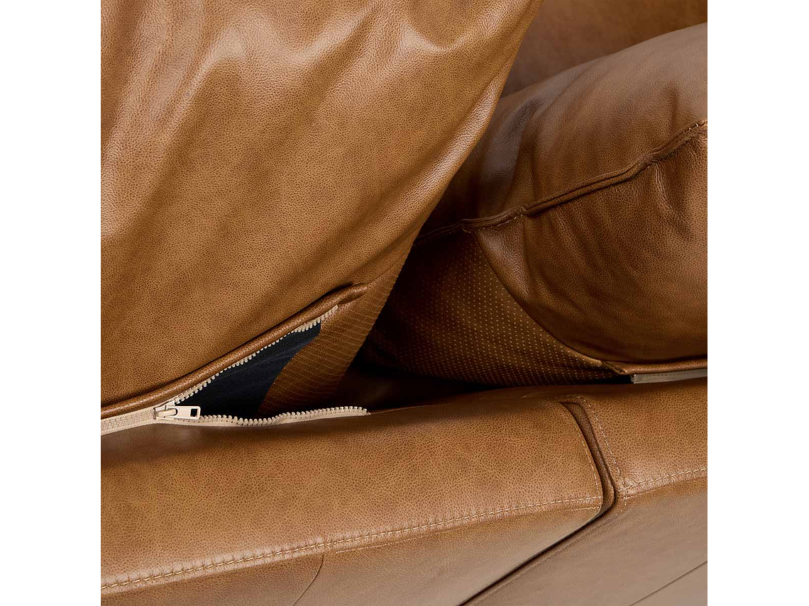 SOFÁ MODULAR SEATTLE 3 PIEZAS CUERO CAMEL 8