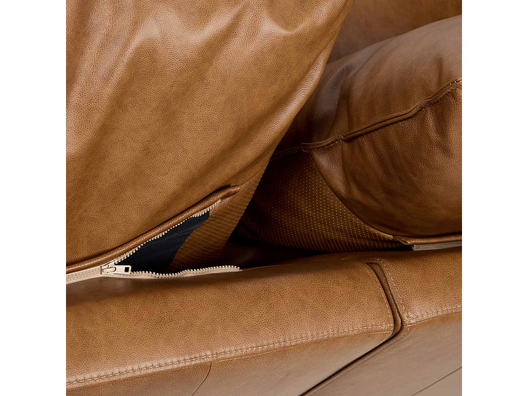 SOFÁ MODULAR SEATTLE 3 PIEZAS CUERO CAMEL 8