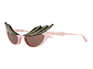 GAFAS DE SOL GUCCI DE ACETATO CON MONTURA EN FORMA DE OJO DE GATO PARA MUJER EN ROSA Y MARRÓN - Miniatura 3