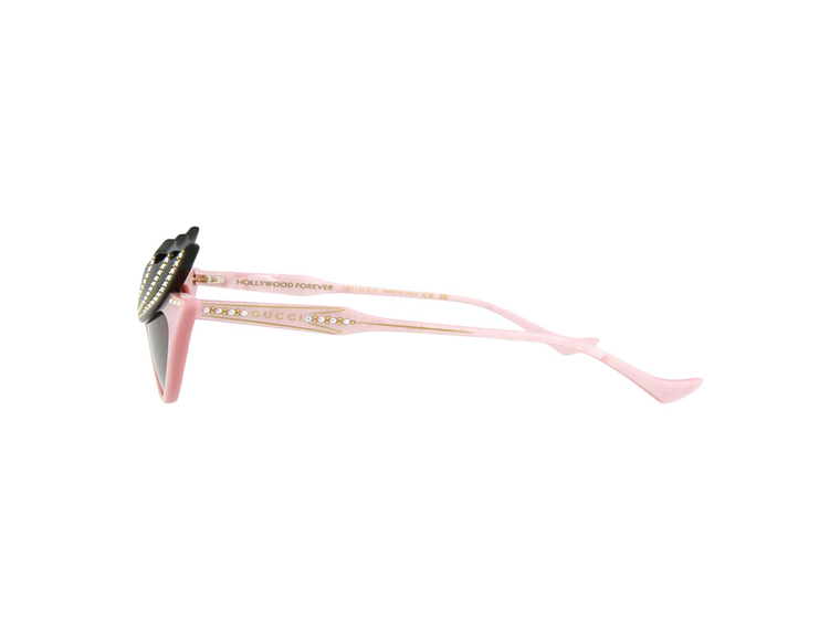 GAFAS DE SOL GUCCI DE ACETATO CON MONTURA EN FORMA DE OJO DE GATO PARA MUJER EN ROSA Y MARRÓN 4