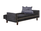 FUTÓN BLACK FACTORY 3 CUERPOS FELPA NEGRO SOFA CAMA VANGUARDIA 200 X110 GRIS - Miniatura 1