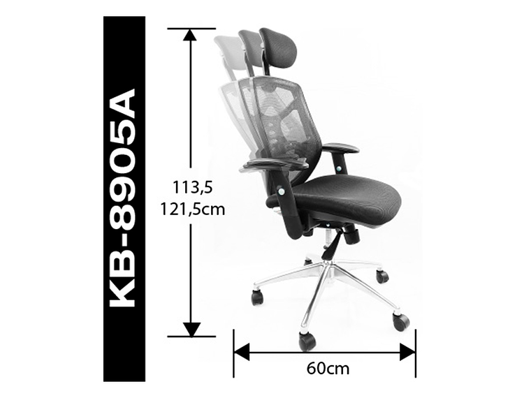 SILLA GERENCIAL ERGONÓMICA CON CABECERA 2