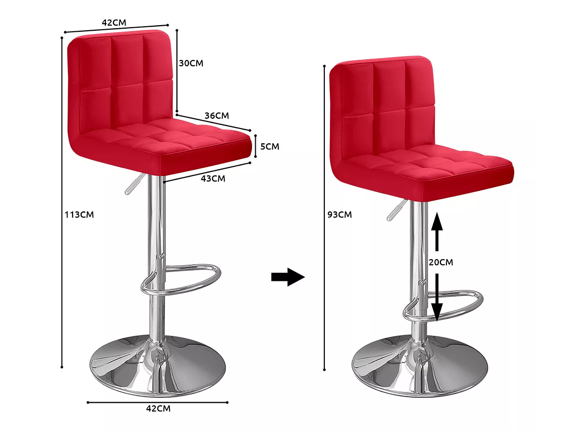 PACK 2 SILLAS PISO BAR 2