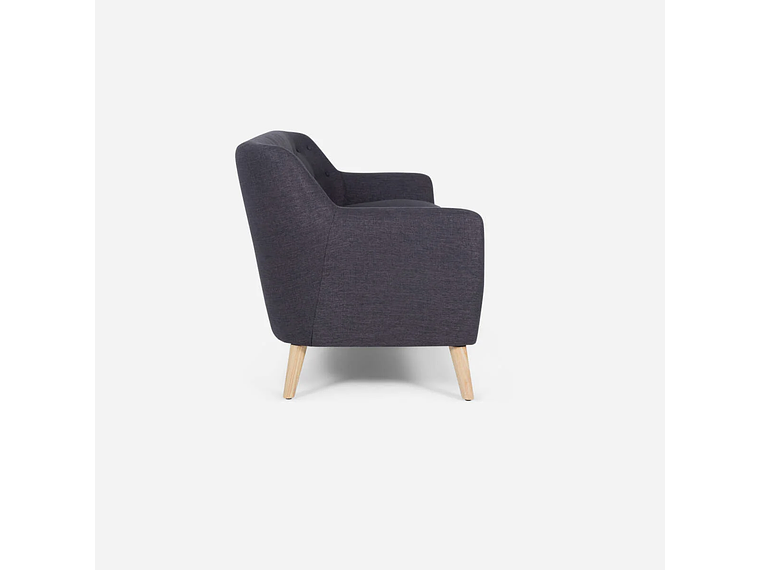 SOFÁ ROSEN 3 CUERPOS GRAFITO RAFAELLA TELA CHARCOAL 2