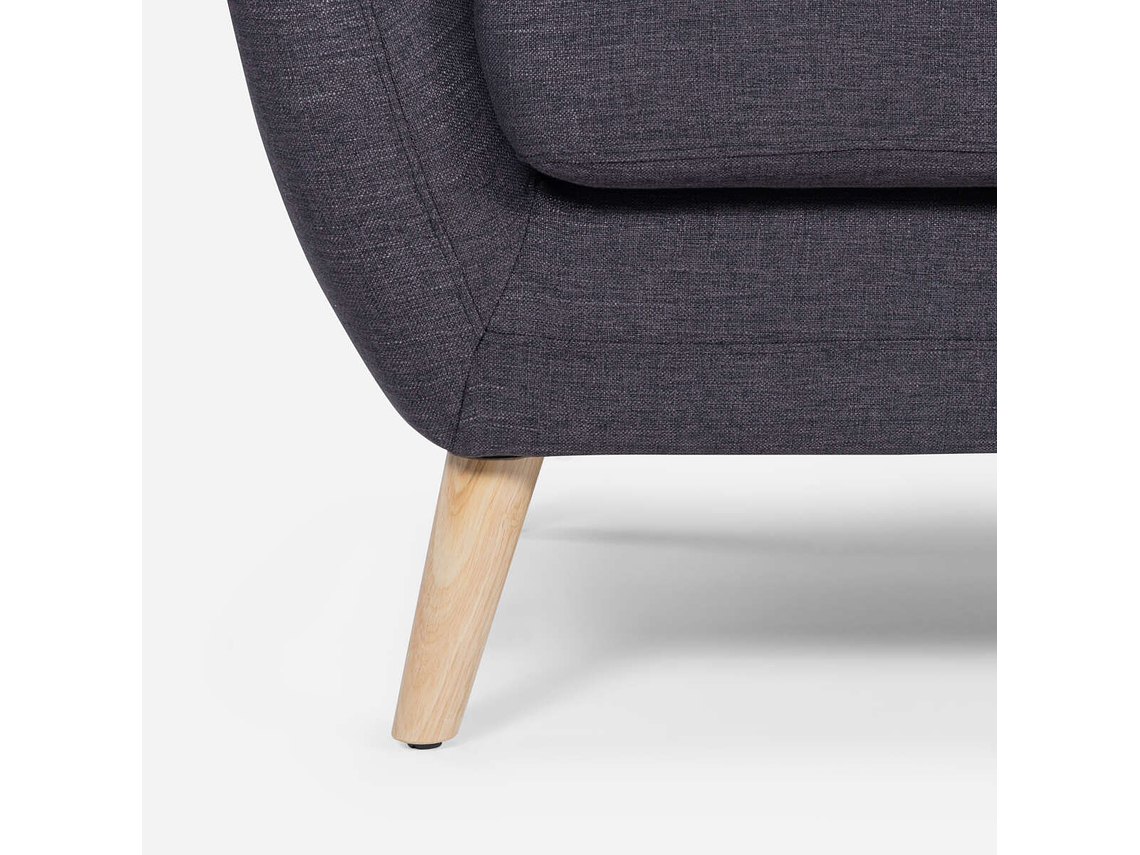 SOFÁ ROSEN 3 CUERPOS GRAFITO RAFAELLA TELA CHARCOAL 5