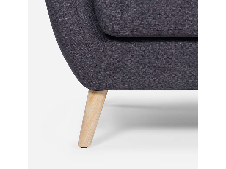 SOFÁ ROSEN 3 CUERPOS GRAFITO RAFAELLA TELA CHARCOAL 5