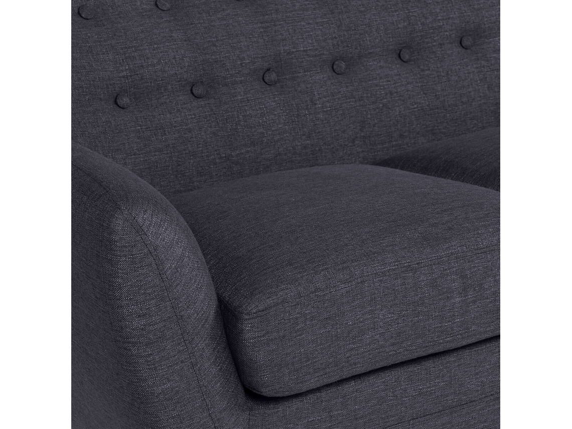 SOFÁ ROSEN 3 CUERPOS GRAFITO RAFAELLA TELA CHARCOAL 7