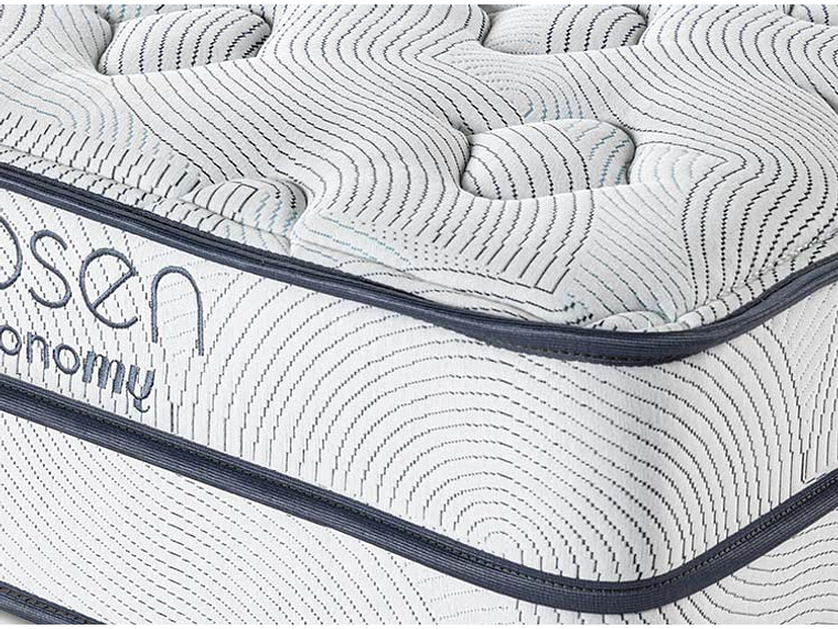 JUEGO DE DORMITORIO ROSEN CAMA EUROPEA AUTONOMY SKY SÚPER KING AZUL + RESPALDO ISSEY 6