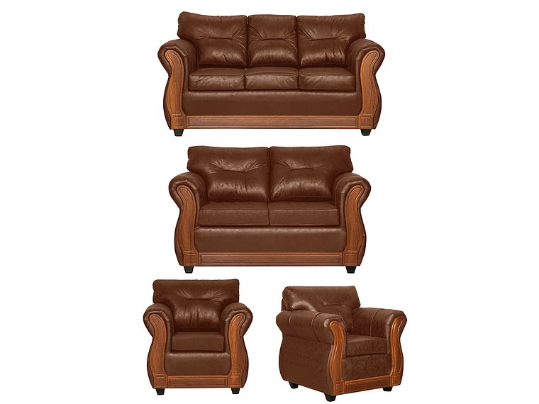 JUEGO DE LIVING 3 2 1 1 TORONTO TERRACOTA 1