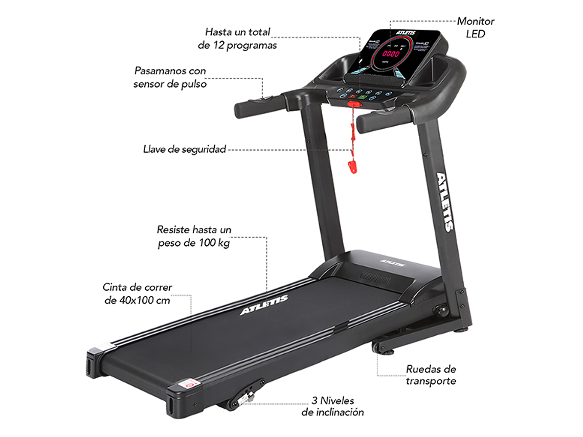 TROTADORA ATLETIS 1638650 12KM/H ENDURANCE III 1.5HP 7