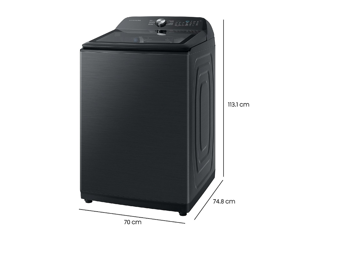 LAVADORA CARGA SUPERIOR SAMSUNG WA24A8370GV 24KG NEGRO 2