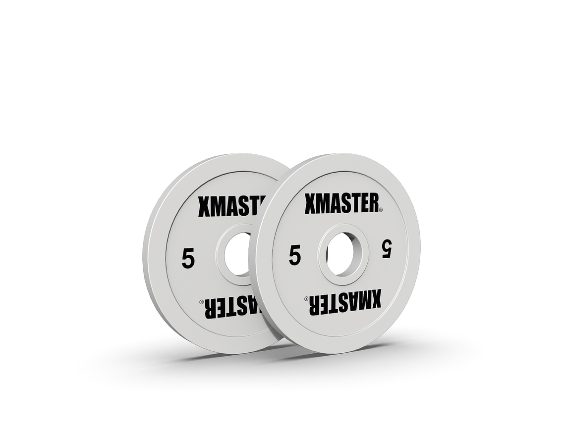 Par Discos Calibrados Powerlifting 5kg Blanco | XMASTER 1