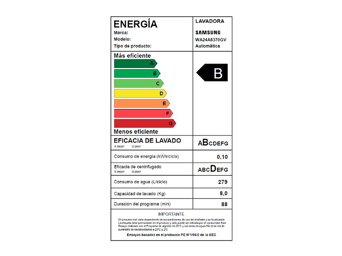 LAVADORA CARGA SUPERIOR SAMSUNG WA24A8370GV 24KG NEGRO 4