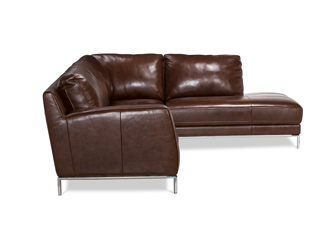 SOFÁ SECCIONAL ROSEN KRIS DERECHO CUERO MARRON 4